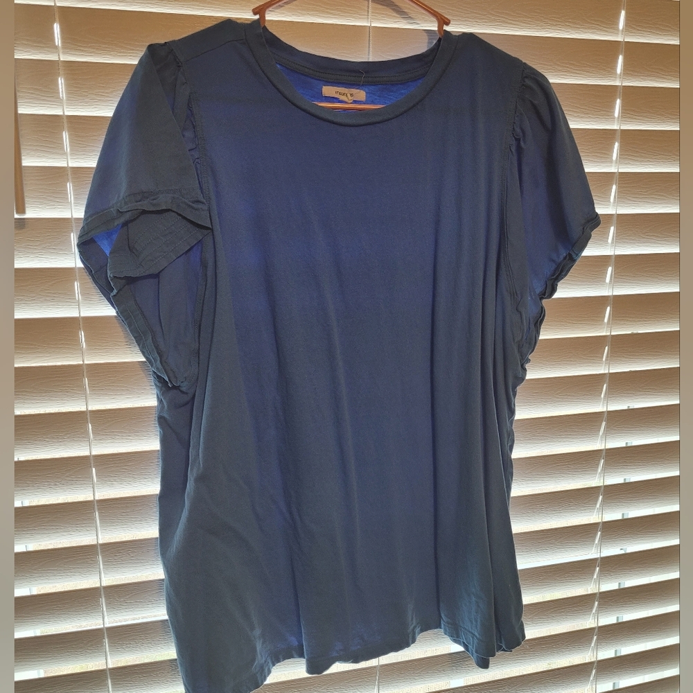 Maurices Navy Short Sleeve Women's Top